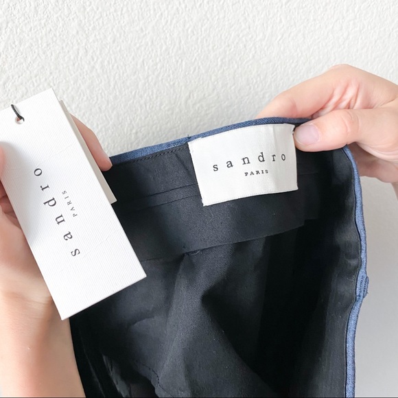 ❤️SOLD❤️Sandro Slim-Fit Tapered Wool-Flannel Trous - Picture 6 of 7